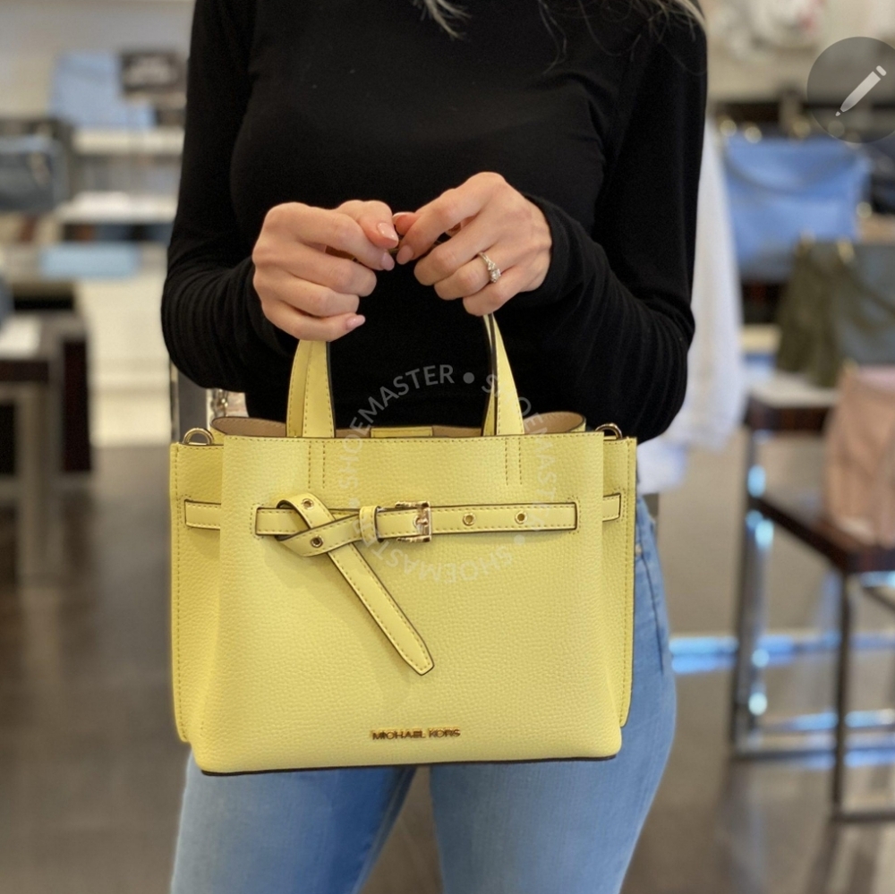 Yellow Michael Kors Satchel Crossbody With Gold H… - image 2